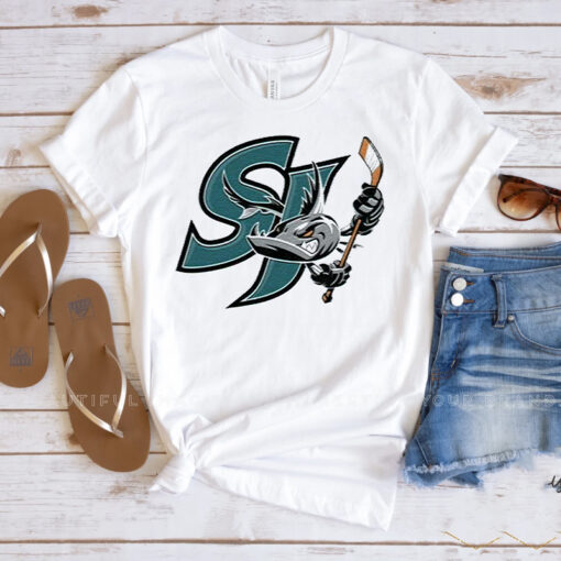 San Jose Barracuda Blue 84 Youth Primary Logo t shirt