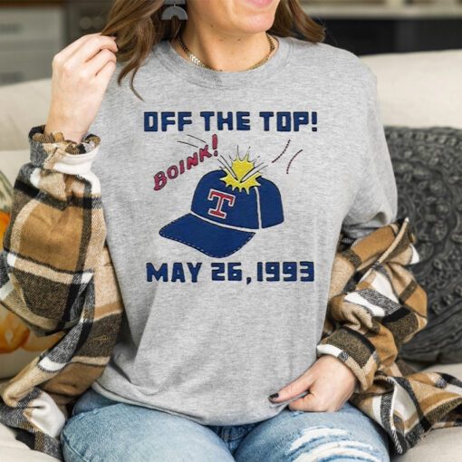 Texas Rangers Boink Off The Top May 26 1993 Shirt