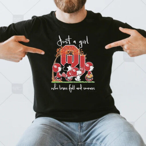 The Peanuts Oklahoma Sooners Football Just A Girl Who Loves Fall And Sooners T shirts