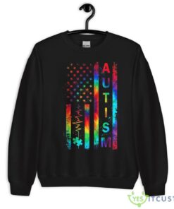 american flag autism awareness teacher mom tee shirt 8038