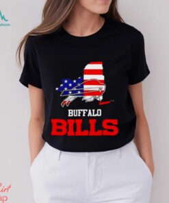 Buffalo Bills map USA flag shirt