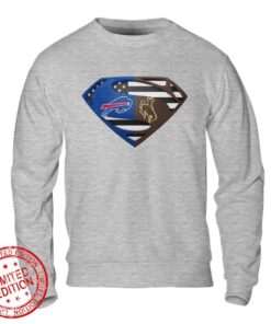 Buffalo Bills Wyoming Cowboys Superman Logo Us Flag Shirt