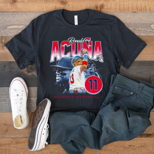 ronald Acuña Jr. Atlanta baseball lightning shirt