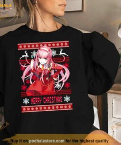 Zero Two Derling In The Franxx Anime Ugly Christmas Pattern Shirt