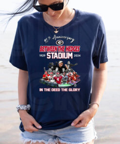 95th Anniversary Georgia Bulldogs Between The Hedges Stadium 1929-2024 In The Deed The Glory TShirt