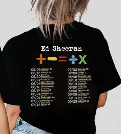 Ed Sheeran Tour 2023 T-Shirt Back