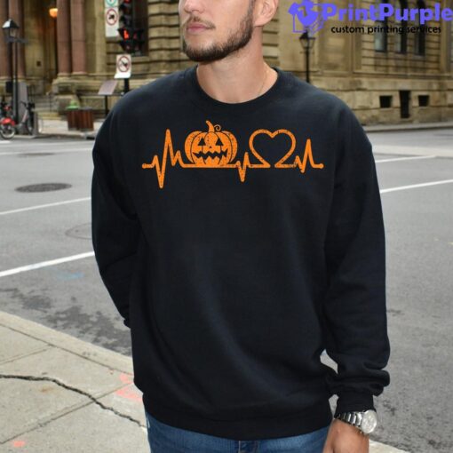 Halloween Heartbeat Pumpkin Unisex Shirt