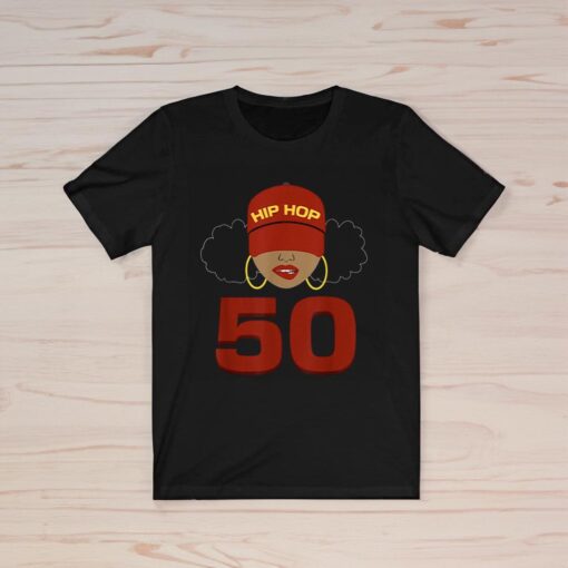 Hip Hop is 50 50th Anniversary Afro Puffs Black Women T-Shirts