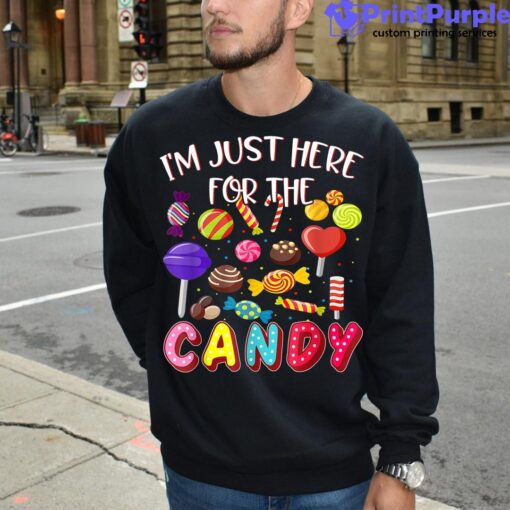 I’m Just Here For The Candy Funny Christmas Halloween Unisex Shirt