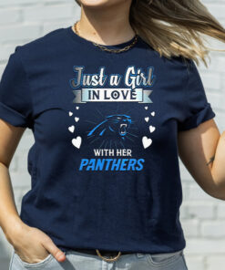 Just A Girl In Love With Her Carolina Panthers T Shirts