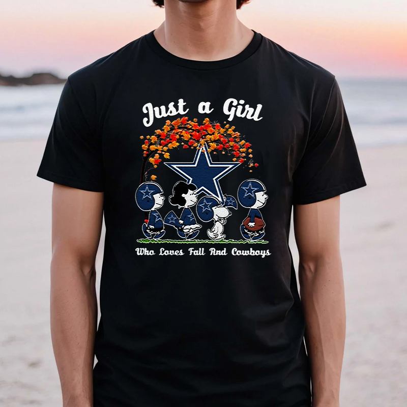 Just A Girl Who Loves Fall And Dallas Cowboys Unisex TShirt