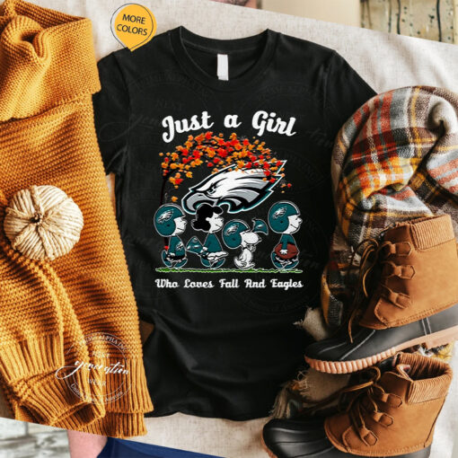 Just A Girl Who Loves Fall And Philadelphia Eagles Unisex T-Shirt