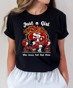 Just A Girt Who Love Fall And San Francisco 49ers Unisex TShirt