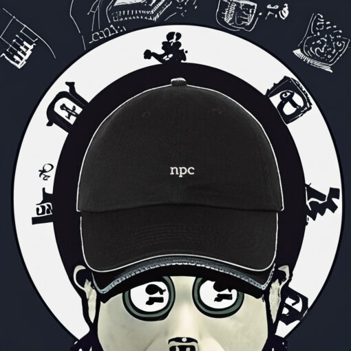 NPC Embroidered Cap, Non Player Character, Gamer Hat, Dad Hats