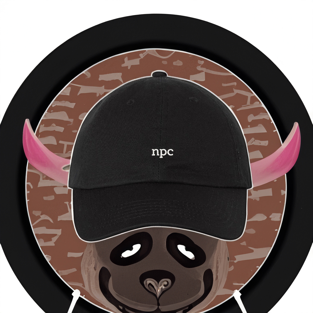 NPC Embroidered Cap, Non Player Character, Gamer Hat