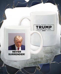 Never Surrender White Coffee Mugs