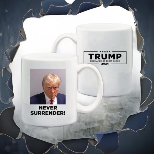 Never Surrender White Coffee Mugs