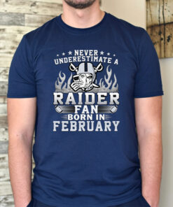 Never Underestimate A Las Vegas Raiders Fan Born In February Unisex TShirt