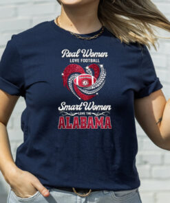 Real Women Love Football Smart Women Love The Alabama Crimson Tide 2023 T Shirts