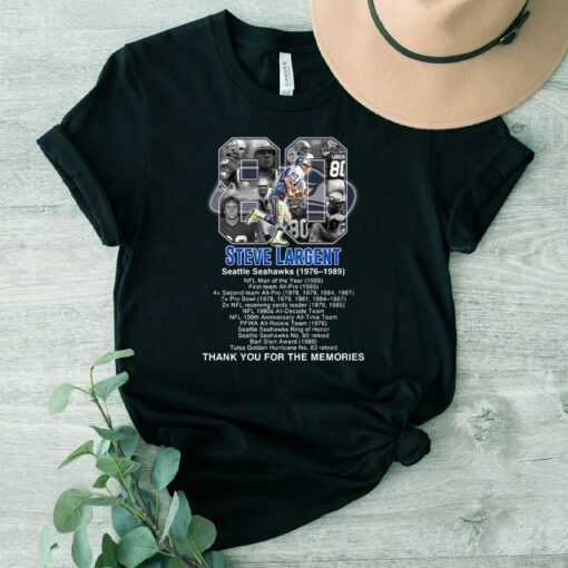 Steve Largent Seattle Seahawks Thank You For The Memories TShirt