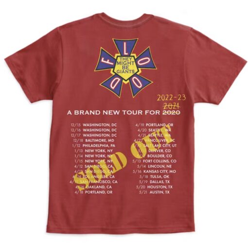They Might Be Giants 2022-2023 Flood Tour Shirt back
