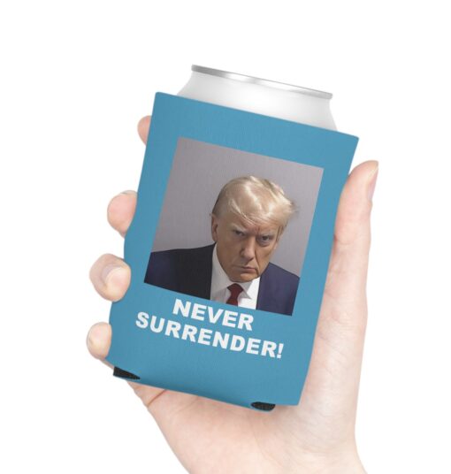 Trump Never Surrender Beverage Cooler Blue 4