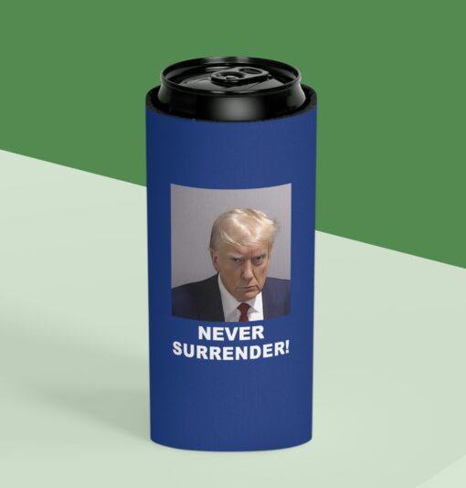 Trump Never Surrender Beverage Cooler Can 1