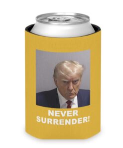 Trump Never Surrender Beverage Cooler Gold
