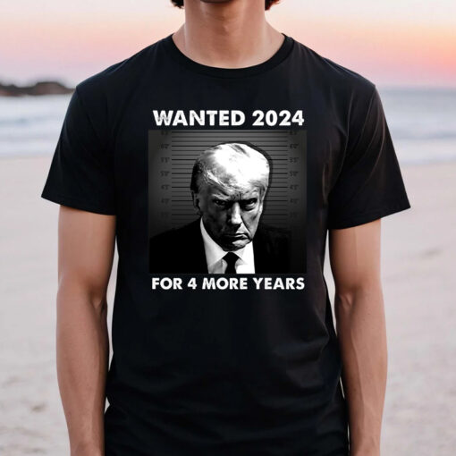 Wanted for president black white tshirts