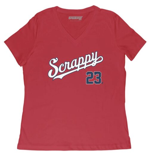 Washington Baseball Scrappy Women's V-Neck T-Shirt