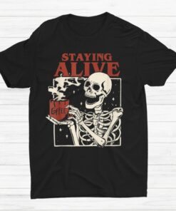 Alive Skeleton Drink Coffee Halloween Shirt
