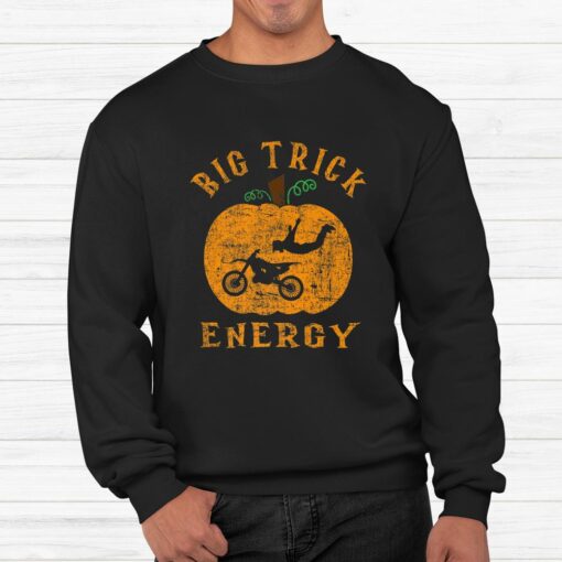 Dirt Bike Motocross Halloween Pumpkin Jack O Lantern Shirt