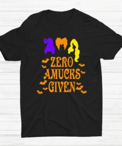 Zero Amucks Given Funny Amuck With Bat Witch Halloween Shirt