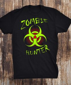 Zombie Hunter Bio Hazard Alert Undead Halloween Party Shirt