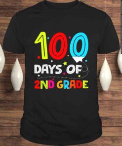 100 Days of 2nd Grade Teacher Second Grade School TShirt