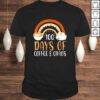 100th Days of Coffee and Chaos Teacher School Rainbow TShirt
