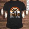 100th Days of Coffee and Chaos Teacher School Rainbow Tee shirt