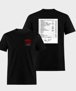 Billy Joel 9-23-23 Foxborough Set List T-Shirt