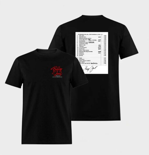 Billy Joel 9-23-23 Foxborough Set List T-Shirt