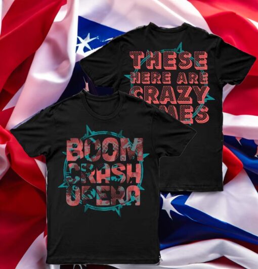 Boom Crash Opera Crazy Dots Black T-Shirt