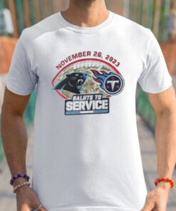 Carolina Panthers Vs Tennessee Titans Gameday Salute To Service November 26 2023 t-Shirts