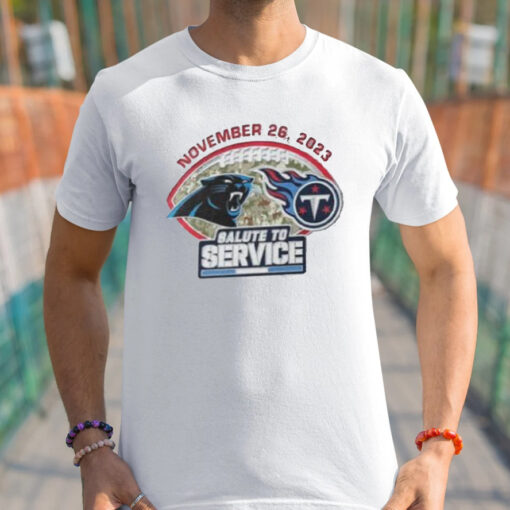 Carolina Panthers Vs Tennessee Titans Gameday Salute To Service November 26 2023 t-Shirts