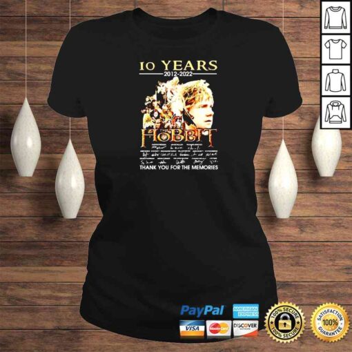 10 years of The Hobbit 2012 2022 thank you for the memories shirt