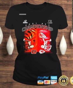 ClassicLadies Cincinnati Bengals vs Kansas City Chiefs 2021 AFC Championship Head to Head Matchup Tshirt