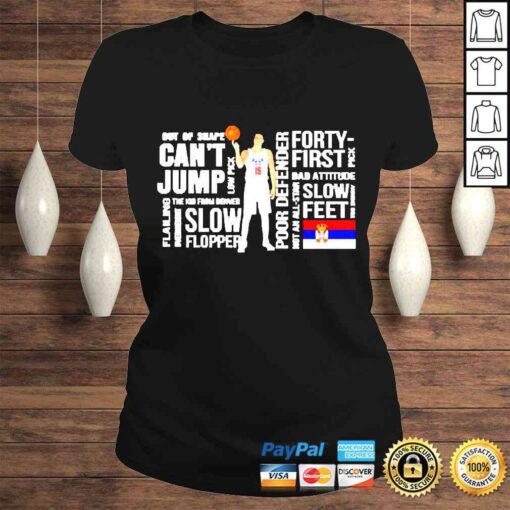 Nikola Jokic Cant Jump Slow Flopper Forty First Slow Feet Tshirt - Image 3