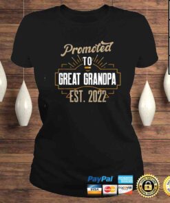 ClassicLadies Promoted to Great Grandpa 2022 Funny Pregnancy Announcement TShirt