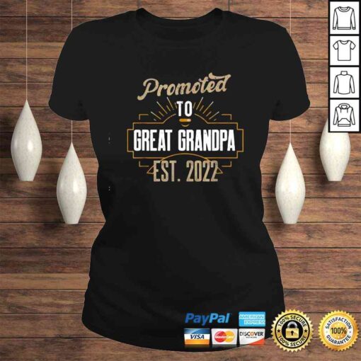 Promoted to Great Grandpa 2022 Funny Pregnancy Announcement TShirt - Image 3