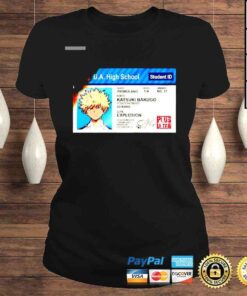 ClassicLadies UA Student ID Card My Hero Academia Katsuki Bakugo shirt