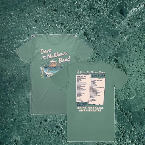 Dave Matthews Band West Palm Beach 2023 Setlist Shirts