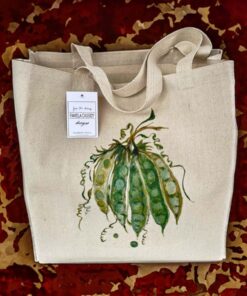 Garden Fresh Peas Large Canvas Tote Bag